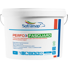 Фасадная гладкая краска на водной основе Soframap Fasguard / Фасгард 9 л